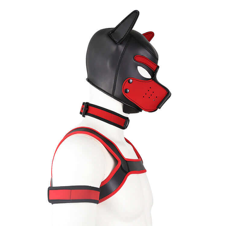 ALPHA PUP HOOD SET - Red & Black