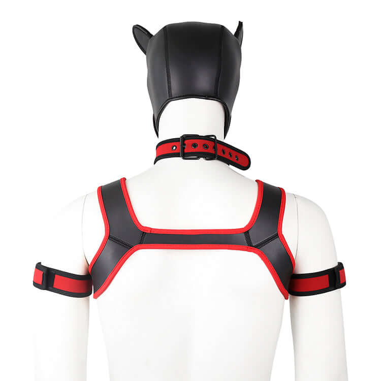 ALPHA PUP HOOD SET - Red & Black