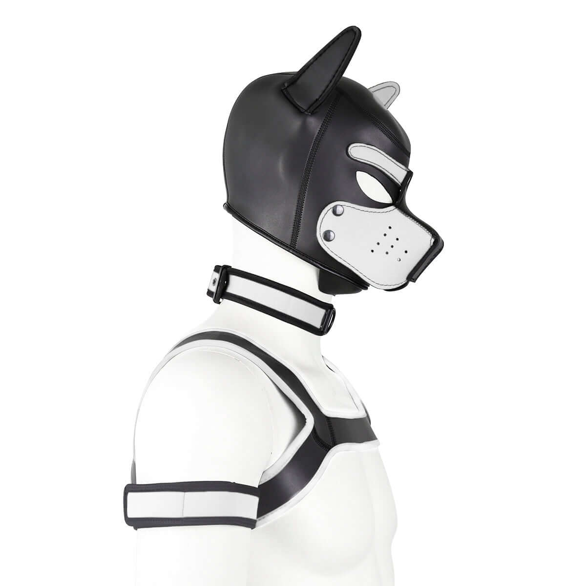 ALPHA PUP HOOD SET - White & Black