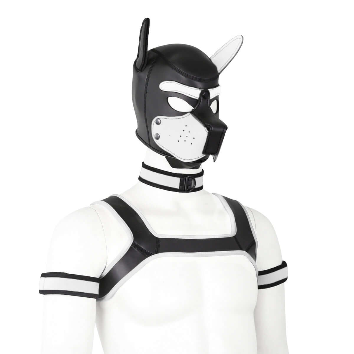 ALPHA PUP HOOD SET - White & Black