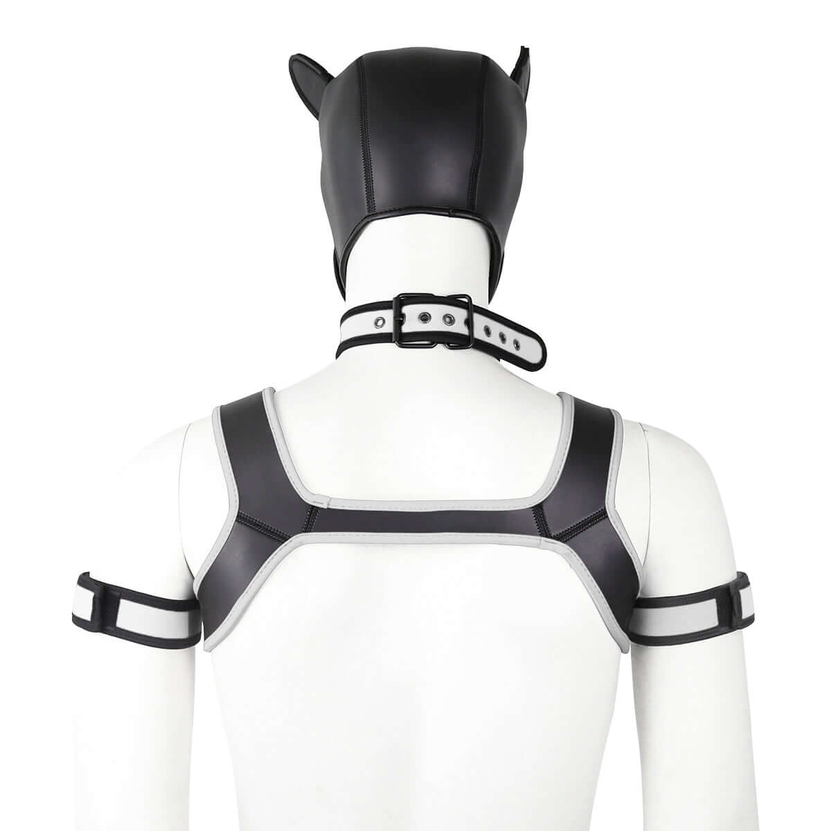 ALPHA PUP HOOD SET - White & Black