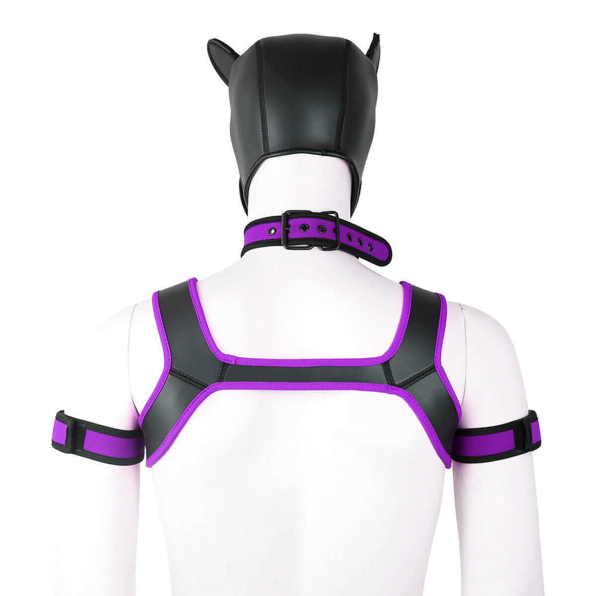 ALPHA PUP HOOD SET - Purple & Black